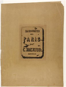 Meryon - Title Page to Eaux-Fortes sur Paris, 1909.306