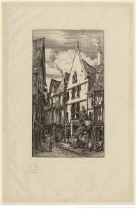 Meryon - Rue des Toiles à Bourges, 5ème état, btv1b550021802