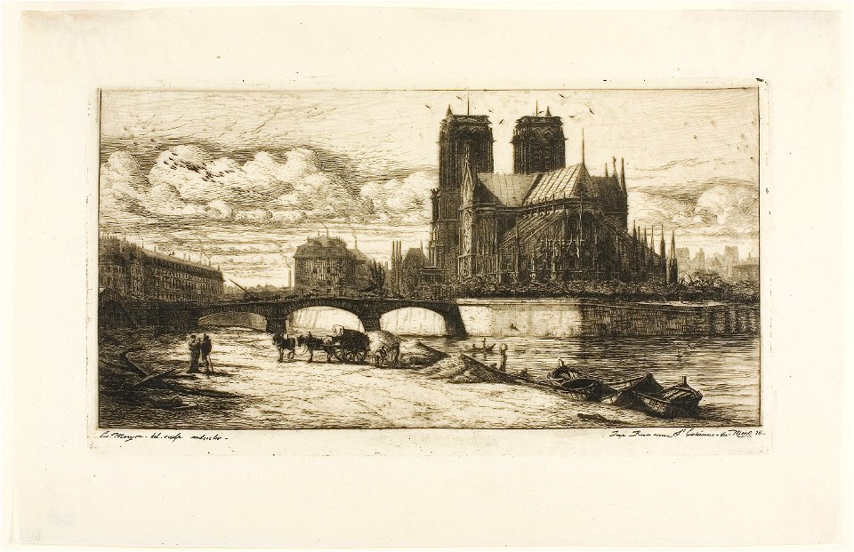 Meryon - The Apse of Notre-Dame, Paris, 1938.1633