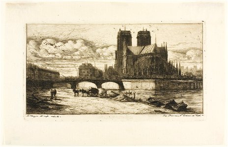Meryon - The Apse of Notre-Dame, Paris, 1938.1633