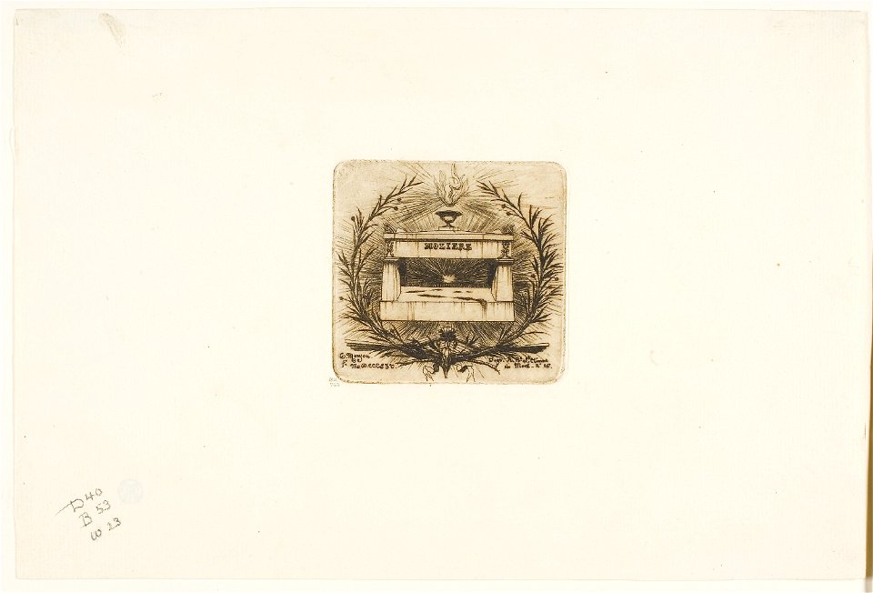 Meryon - Molière’s Tomb, Père-Lachaise Cemetery, Paris, 1909.185