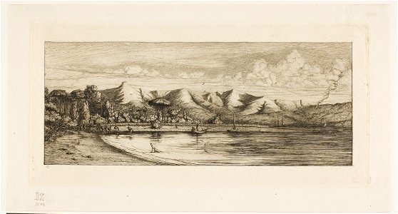 Meryon - Seine Fishing off Collier’s Point, Akaroa, Banks’ Peninsula, 1845, 1909.219