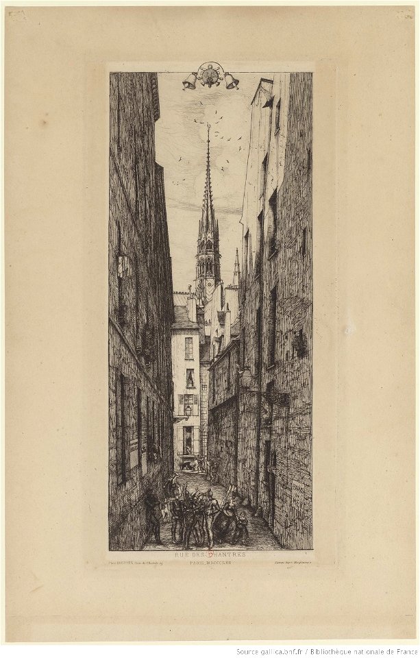 Meryon - Rue des Chantres, btv1b55001058p