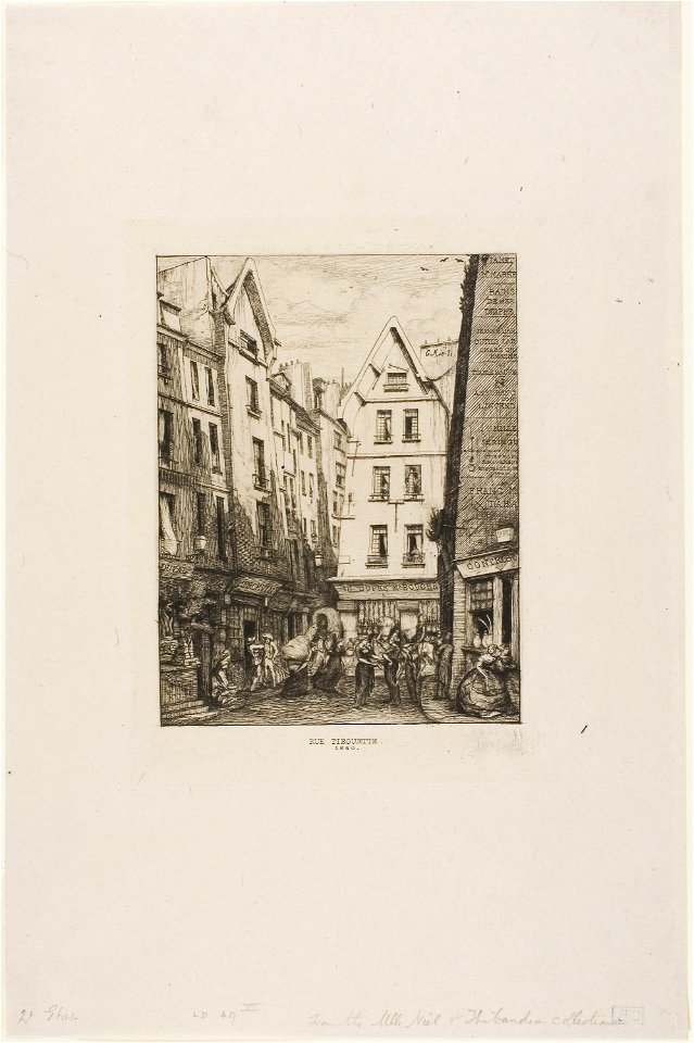 Meryon - Rue Pirouette aux Halles, Paris, 1938.1653