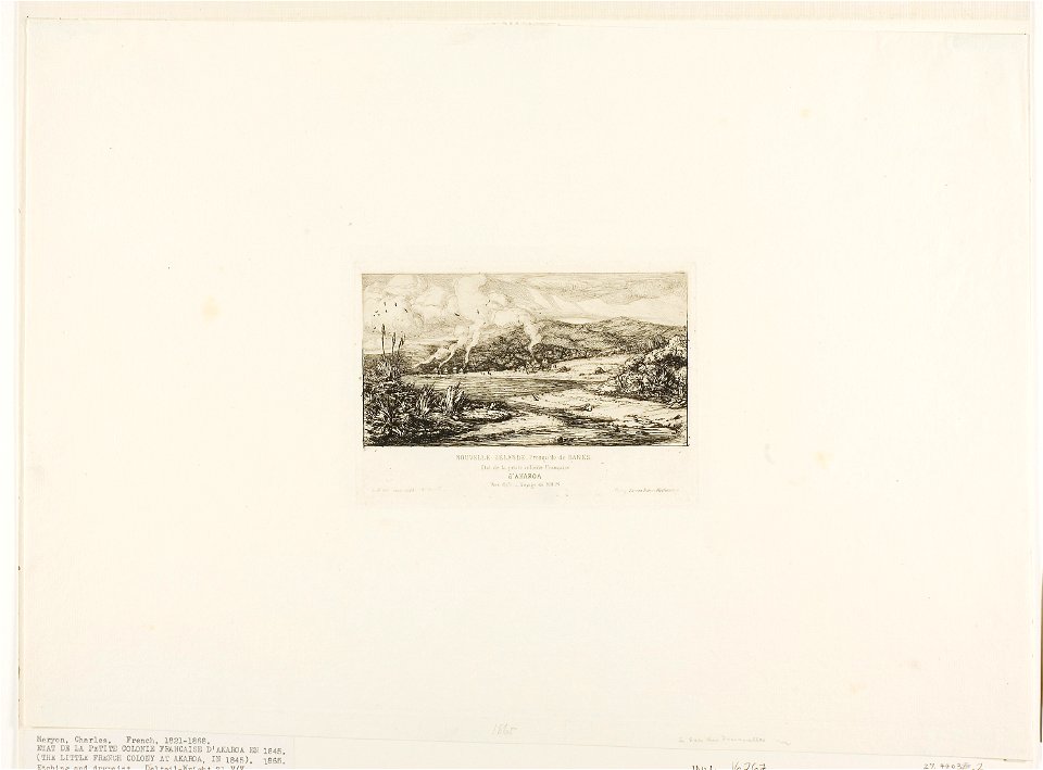 Meryon - The Little French Colony at Akaroa, 1845, 1927.4403.2