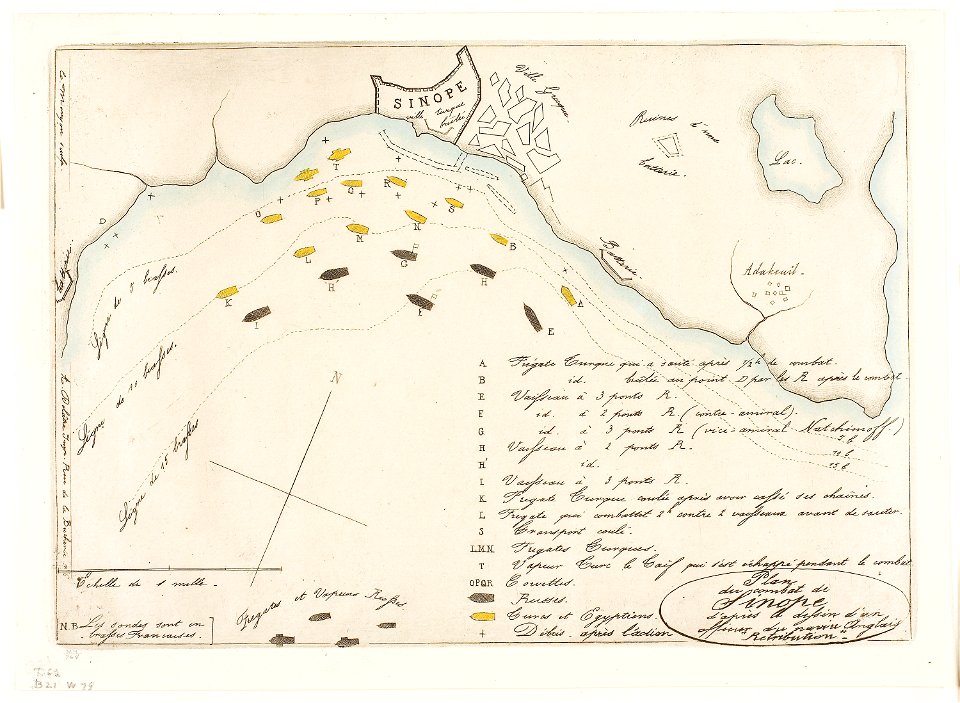 Meryon - Plan of the Battle of Sinope, 1909.187