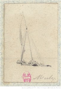 Meryon - Quatorze petits croquis de bateaux à voiles, btv1b550022239, vue 1