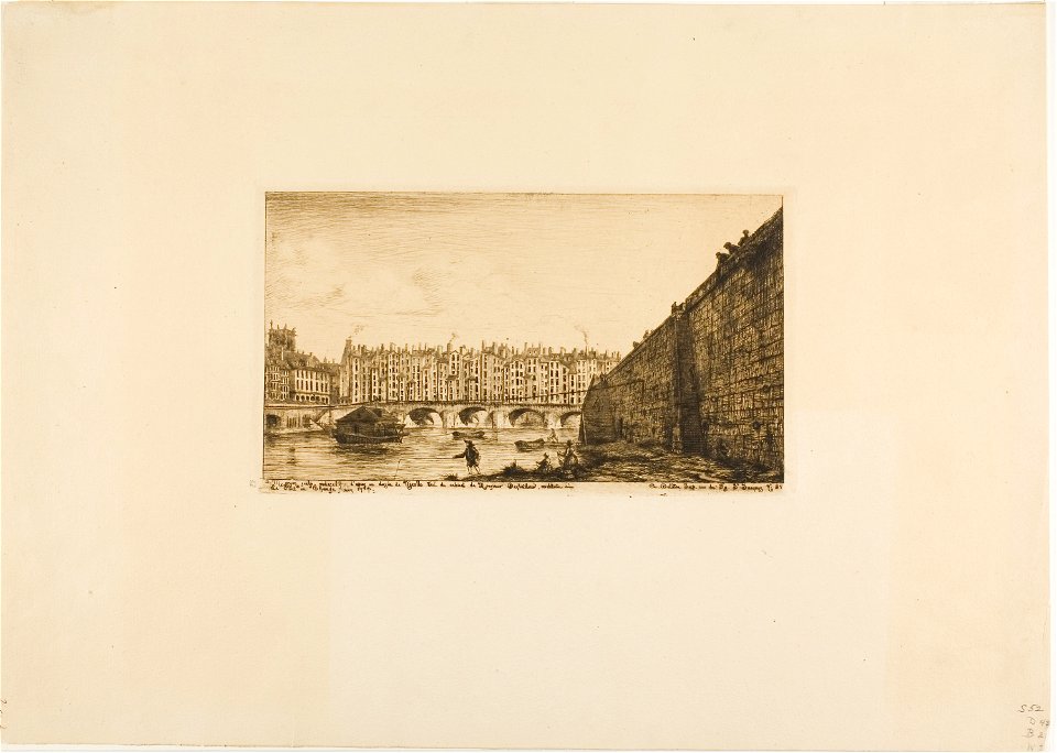 Meryon - Pont-au-Change, Paris, about 1784, 1909.243