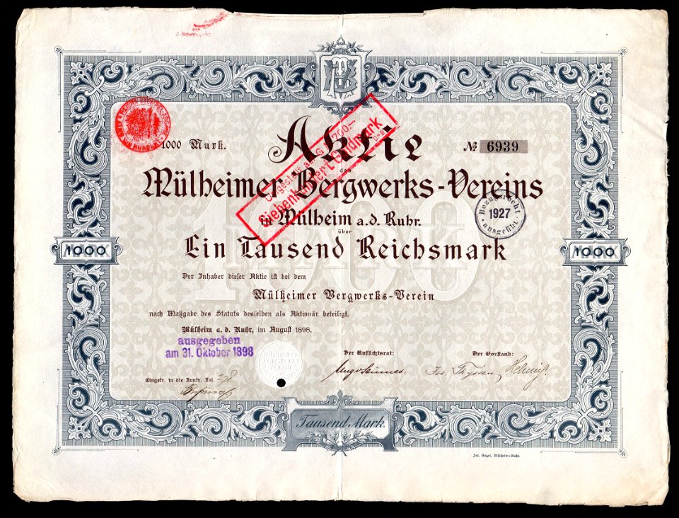 Mühlheimer Bergwerks-Verein 1898