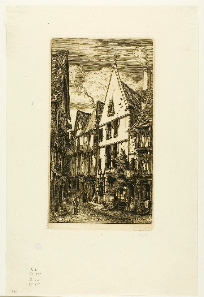 Meryon - Rue des Toiles, Bourges, 1909.253
