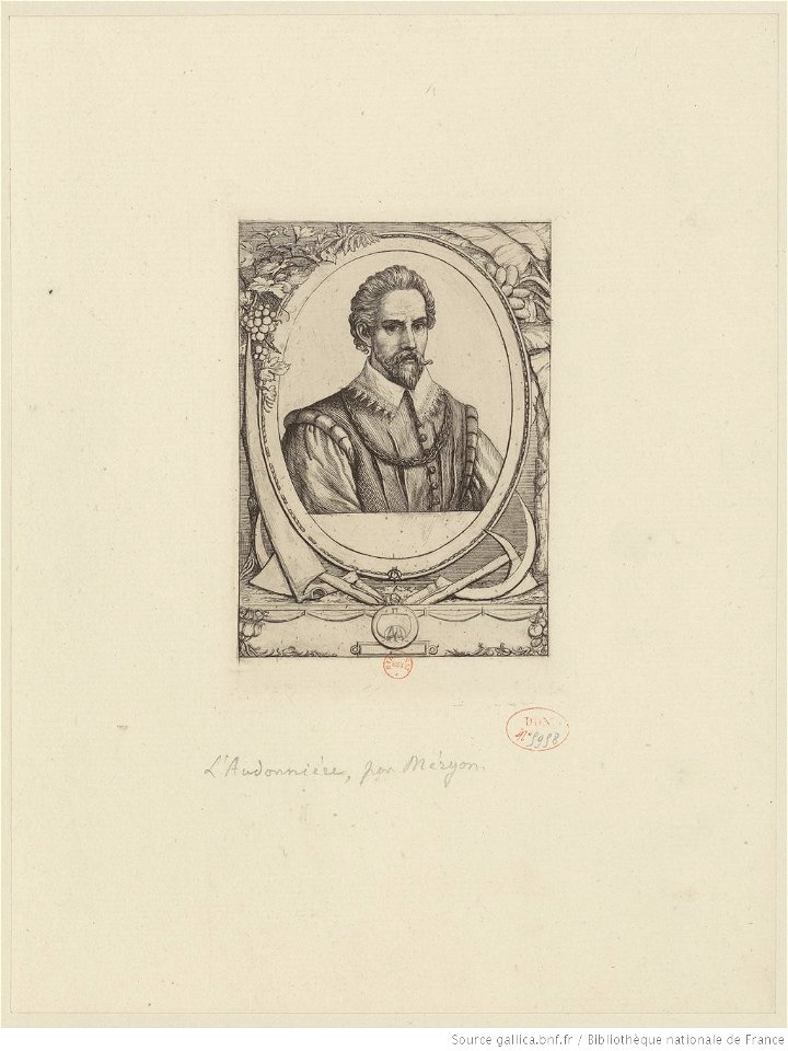 Meryon - René de Burdigale, Sgr de Laudonnière, 2ème état, btv1b55002235m