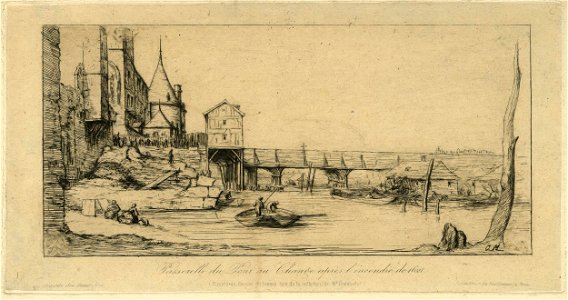 Meryon - Passerelle du Pont-au-Change, Paris, après l'incendie de 1621, 1868,1114.318