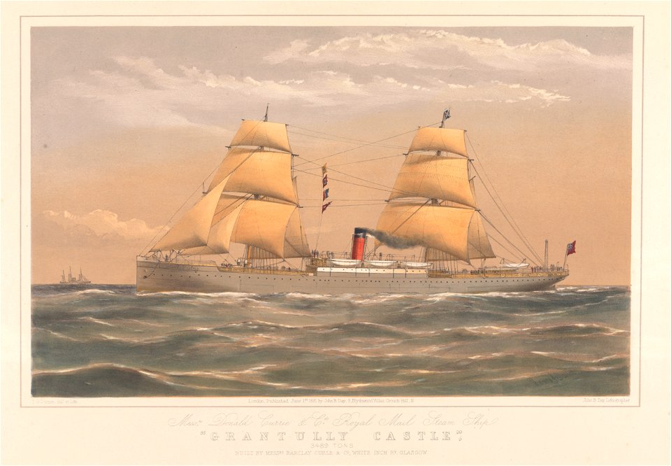 Messrs Donald Currie and Co's Royal Mail steam ship Grantully Castle built by Messrs Barclay Curle and Co - RMG PY5286