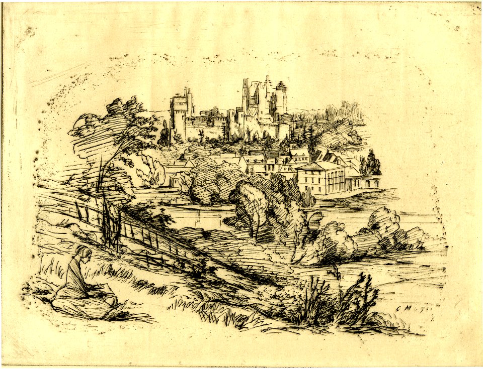 Meryon - Ruines du Château de Pierrefonds, 1875,0313.51