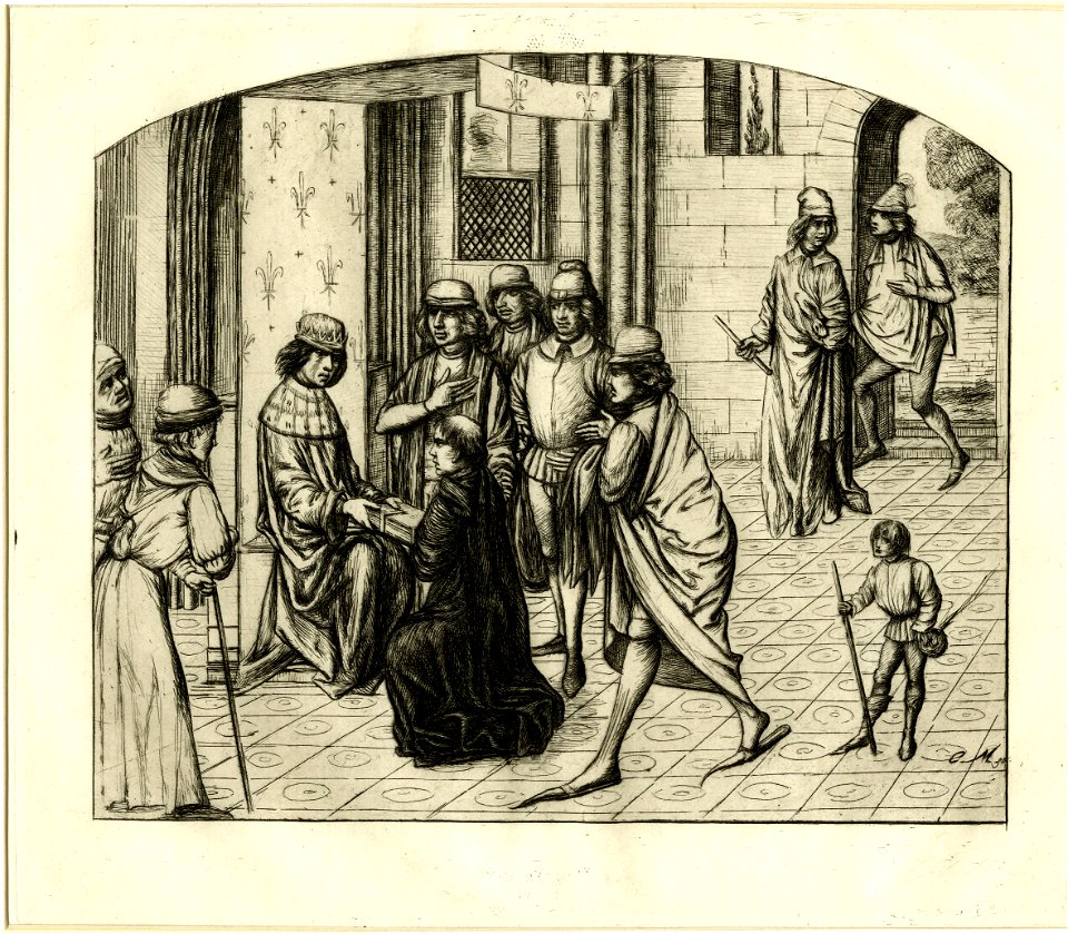 Meryon - Présentation du Valère Maxime au Roi Louis XI, 1873,0510.3462