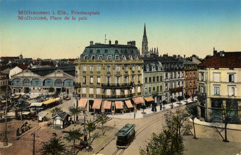 Mülhausen i. E., Elsass-Lothringen - Friedensplatz (Zeno Ansichtskarten)