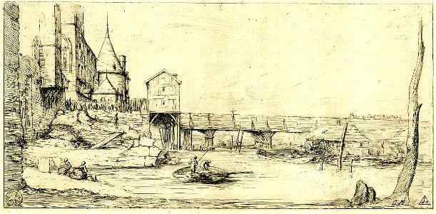 Meryon - Passerelle du Pont-au-Change, Paris, après l'incendie de 1621, 1862,1011.717