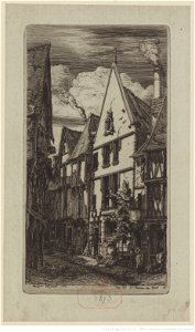 Meryon - Rue des Toiles à Bourges, 2ème état, btv1b55002265v