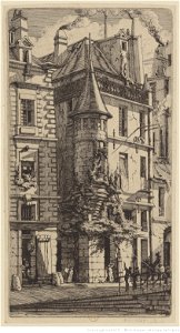 Meryon - Tourelle de la rue de la Tixéranderie, 1er état, btv1b55002276q