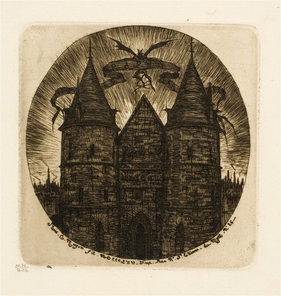 Meryon - The Old Gate of the Palace of Justice, Paris, 1909.259