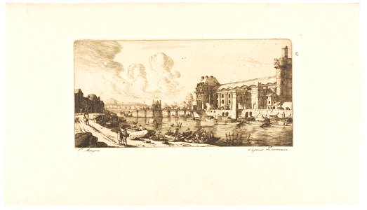 Meryon - The ‘Pavillon de Mademoiselle’ and Part of the Louvre, 1927.4357