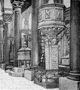 Messina – Pulpito in Duomo (xilografia)