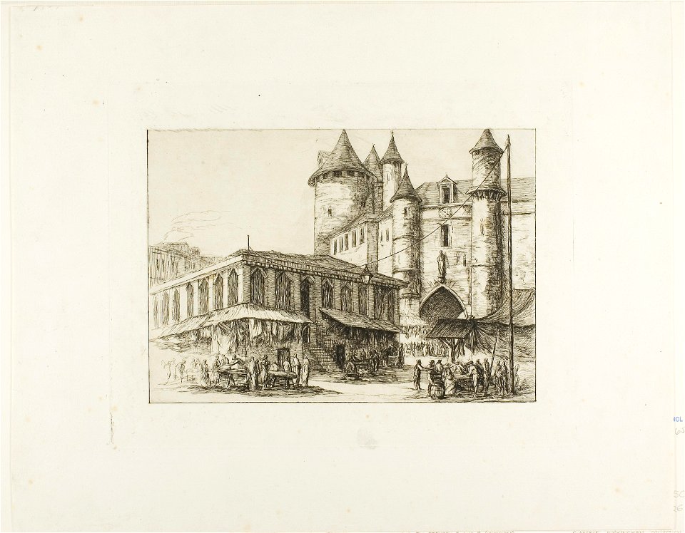 Meryon - The Grand Châtelet, Paris, c. 1780, after an earlier drawing, 1938.1626
