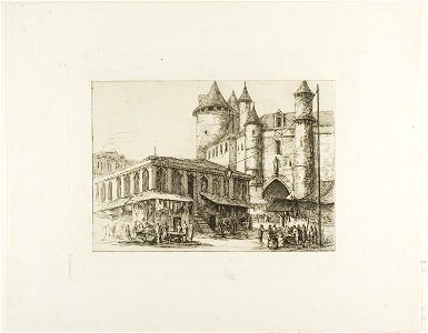 Meryon - The Grand Châtelet, Paris, c. 1780, after an earlier drawing, 1938.1626