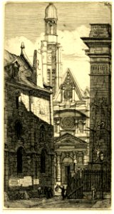 Meryon - Saint Étienne-du-Mont, Paris, 1866,1013.584