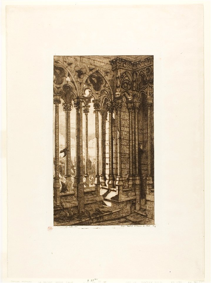 Meryon - The Gallery of Notre-Dame, Paris, 1952.1083