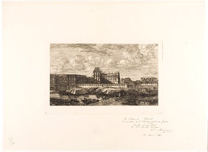 Meryon - The Old Louvre, Paris, 1651, 1909.249