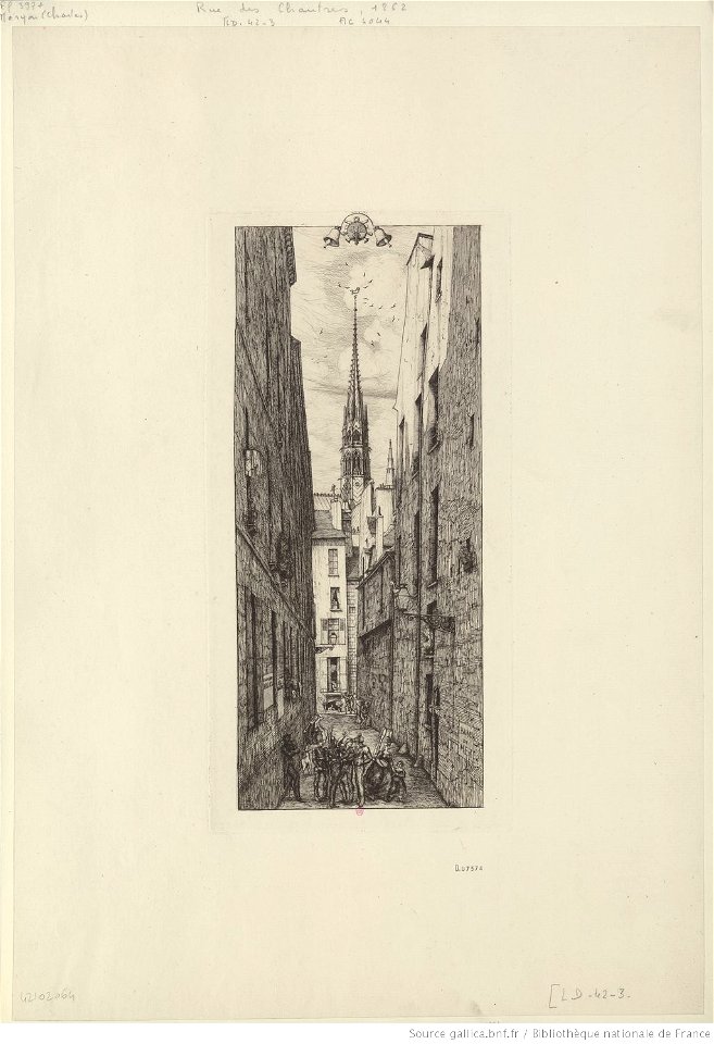Meryon - Rue des Chantres, btv1b55001114m