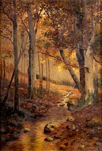 Müller-Kurzwelly Bachlauf im Herbstwald