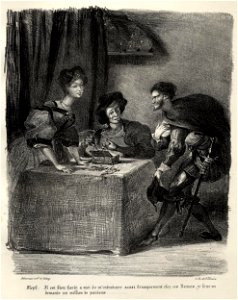 Méphistophélès se présente chez Marthe (Mephistopheles introduces himself at Martha's) (BM 1924,1014.7.10)