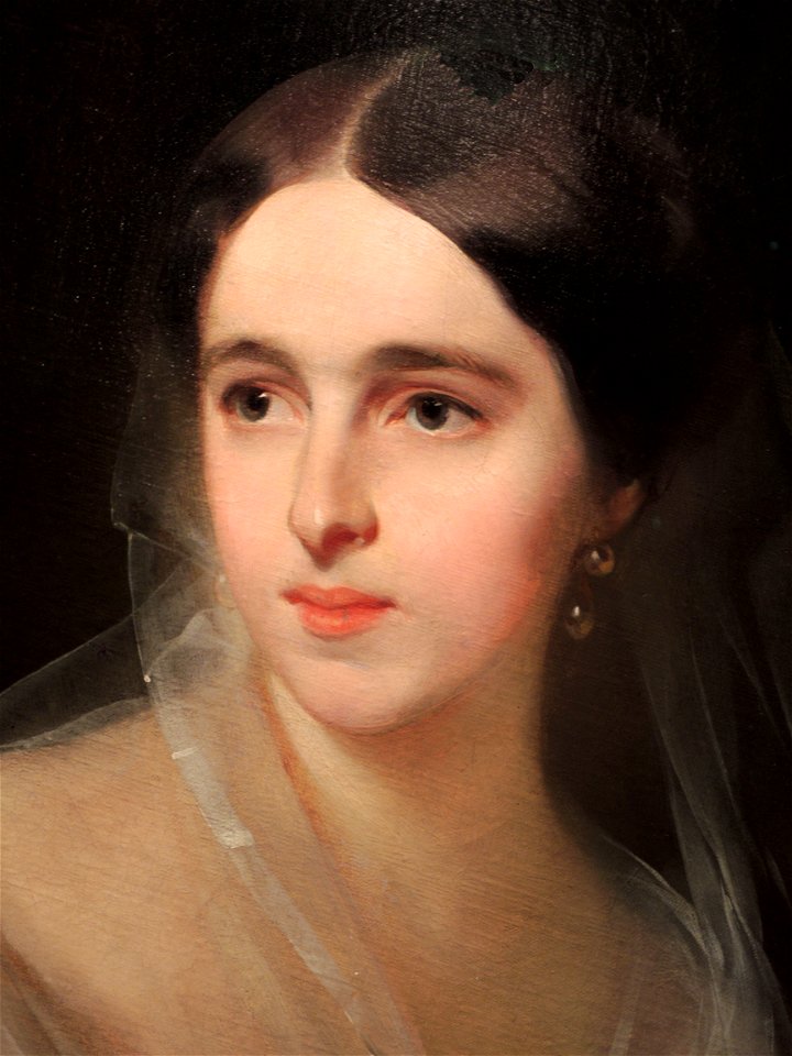 N.N.Lanskaya by Ivan Makarov (1849, Pushkin museum) detail 01