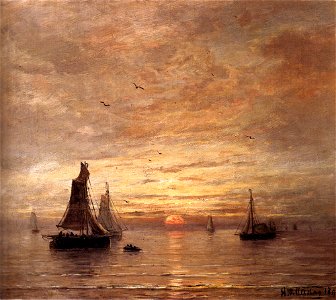 Mesdag Hendrik Willem Coucher de Soleil
