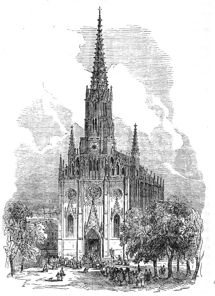 München Mariahilfkirche Illustration Stumpf 1852