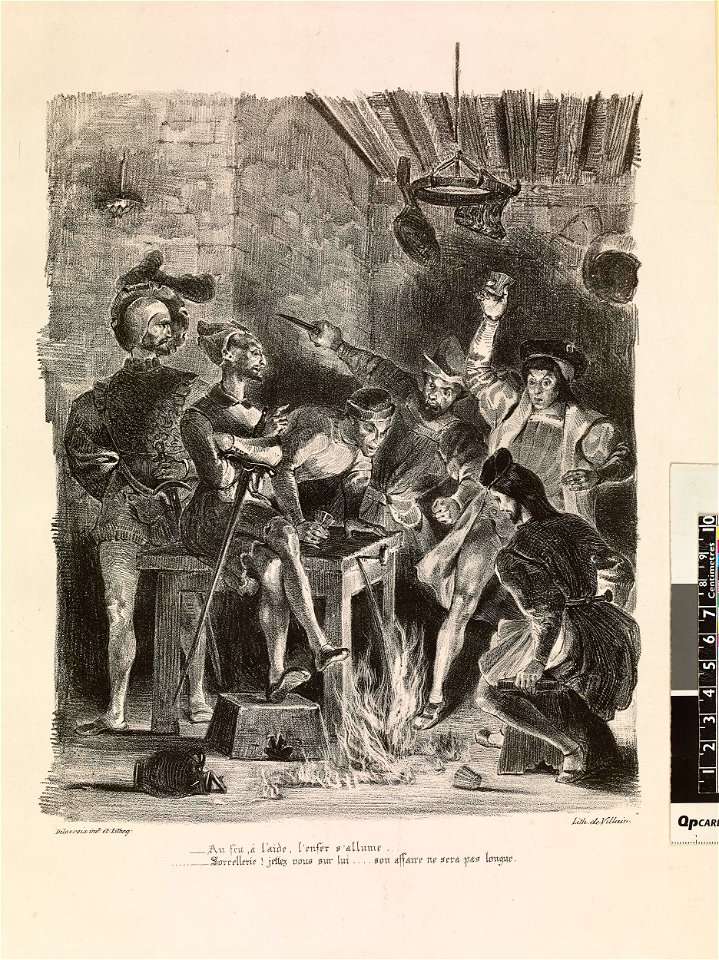 Méphistophélès dans la taverne des étudiants (Mephistopheles in the students' tavern) (BM 1924,1014.7.8 1)