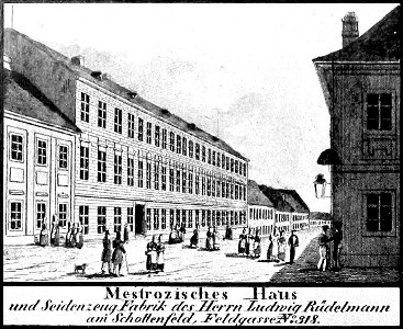 Mestrozisches Haus und Seidenzeug Fabrik, Wien, ca. 1830