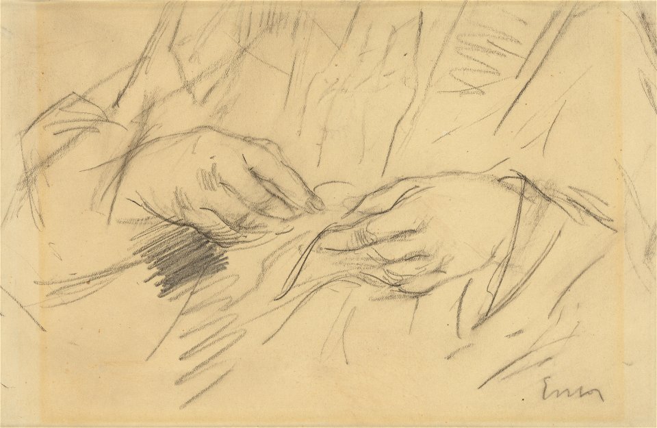 Naaiwerk (De handen), James Ensor, Mu.ZEE Oostende, SM000301