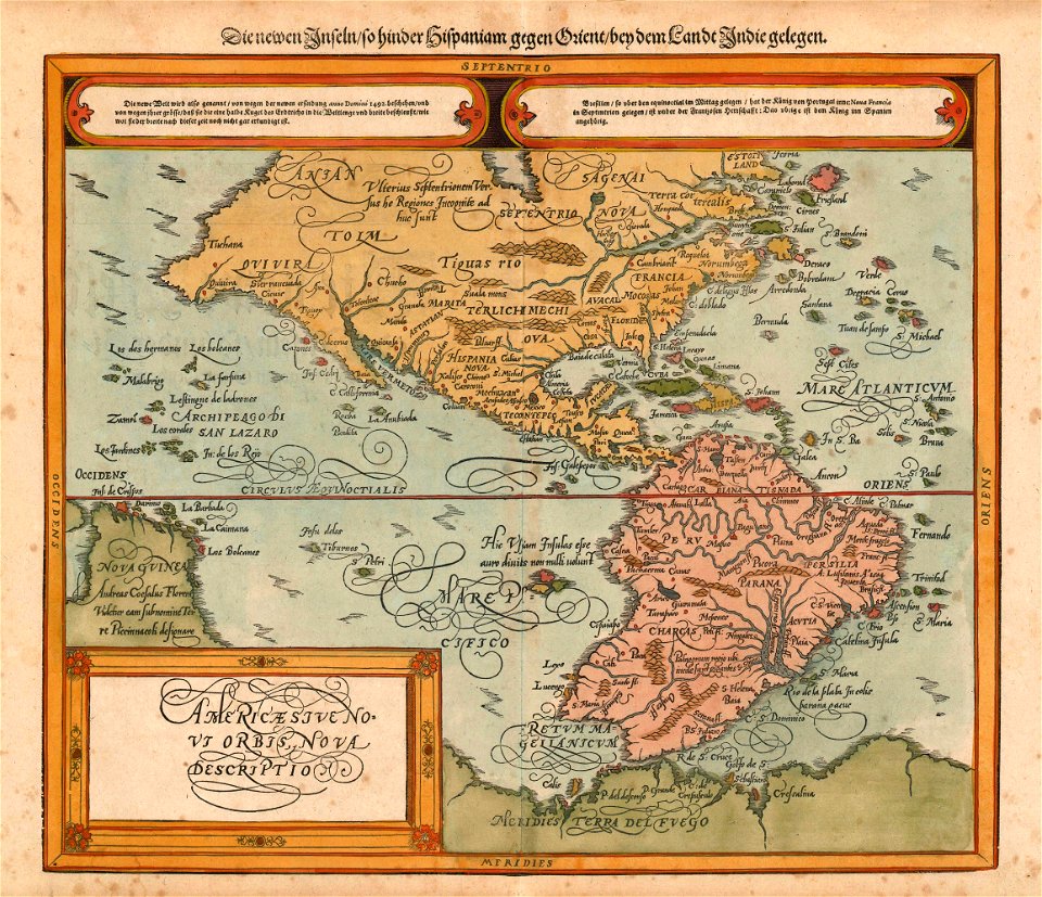 Münster-Petri map of the Americas