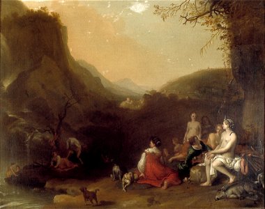 N. Knüpfer - Het bad van Diana en haar nimfen - R1718 - Cultural Heritage Agency of the Netherlands Art Collection