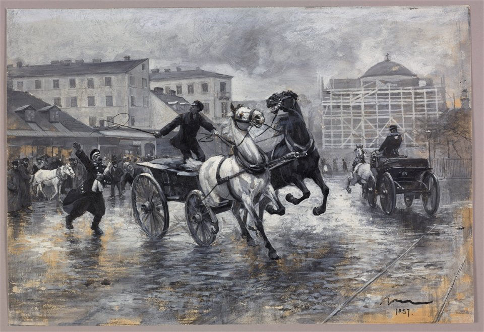 Na placu św. Aleksandra, 1887, Władysław Podkowiński, MHW 162