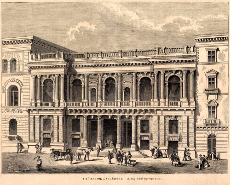 Műcsarnok a Sugárúton, Vasárnapi Ujság, 1875