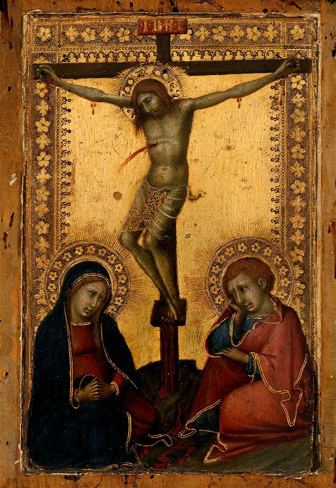 Naddo Ceccarelli - Crucified Christ with the Virgin and Saint John the Evangelist - 16.117 - Museum of Fine Arts