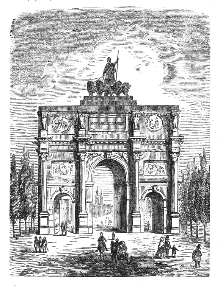 München Siegestor Illustration Stumpf 1852