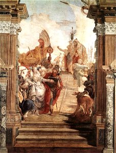 Mötet mellan Antonius och Kleopatra (1746-47) av Giovanni Battista Tiepolo stor