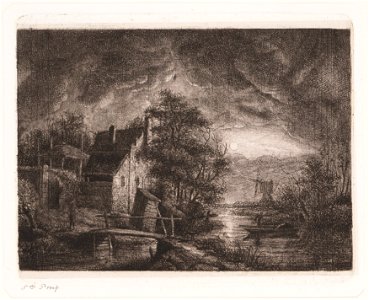 Nachtlandschap, objectnr A 12270