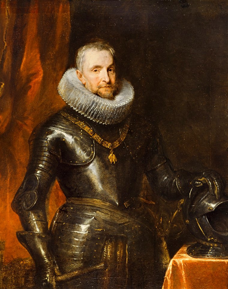 Naar Anthony van Dyck - Portret van Marchese Ambrogio Spinola (1569-1630), opperbevelhebber der Spaanse troepen - NG 87 - National Galleries of Scotland