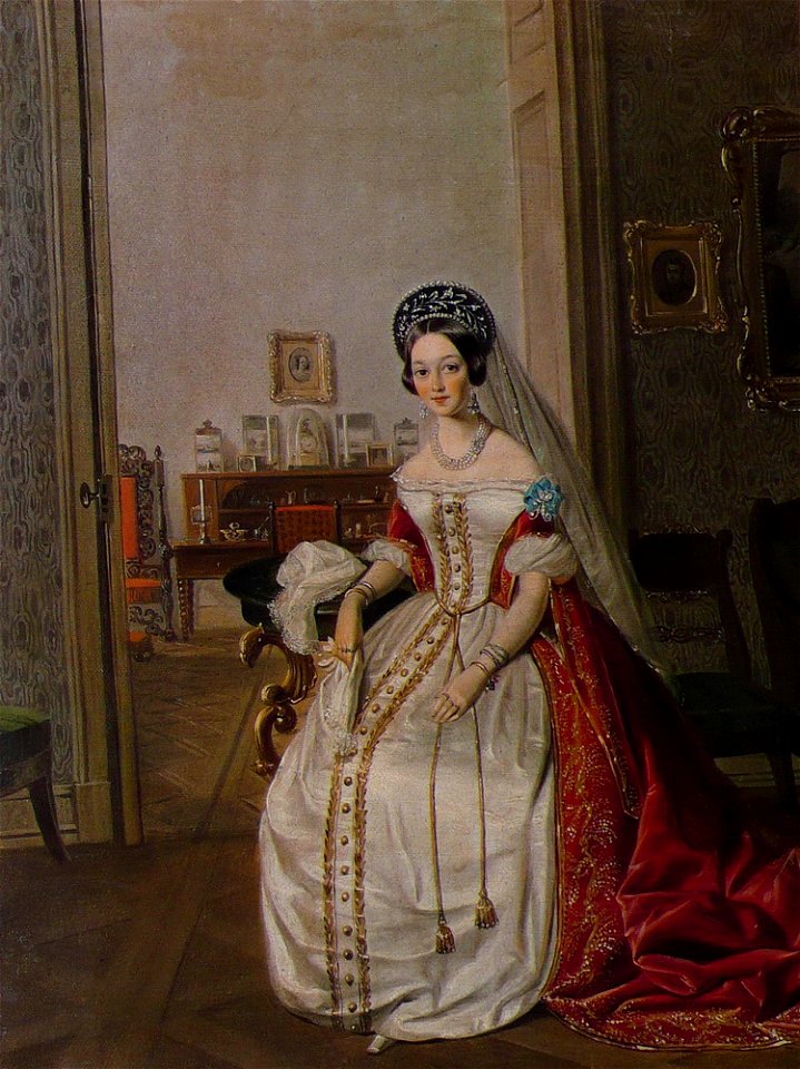 N.V. Obolenskaya in court dress